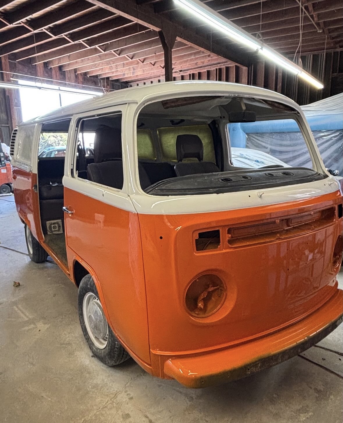 Orange and white Volkswagen project